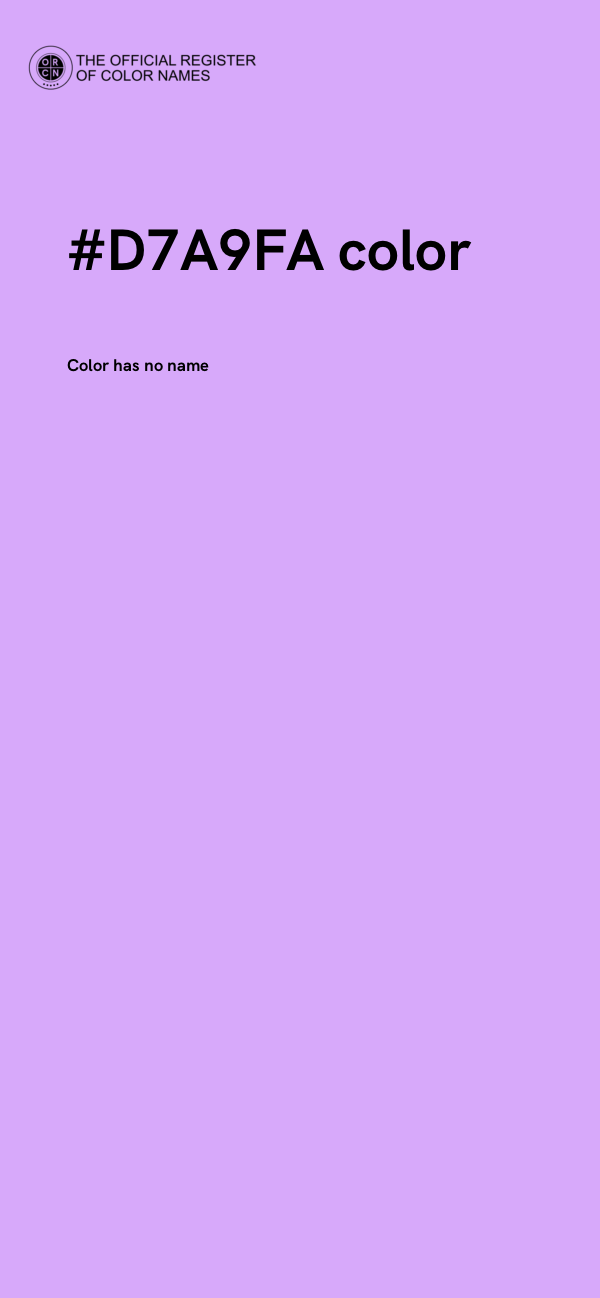 #D7A9FA color image