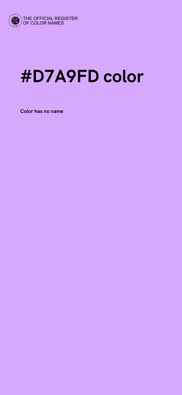 #D7A9FD color image