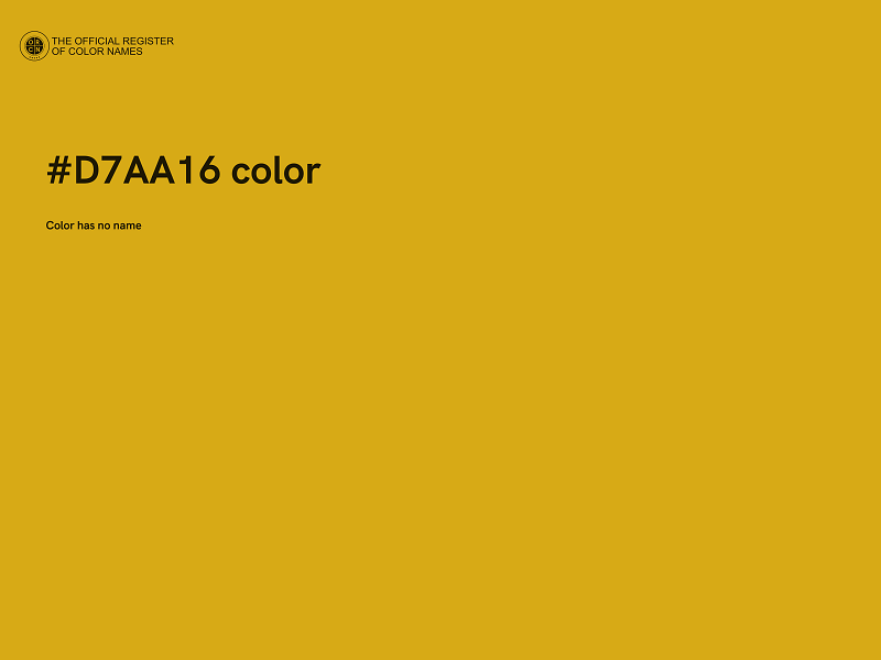 #D7AA16 color image