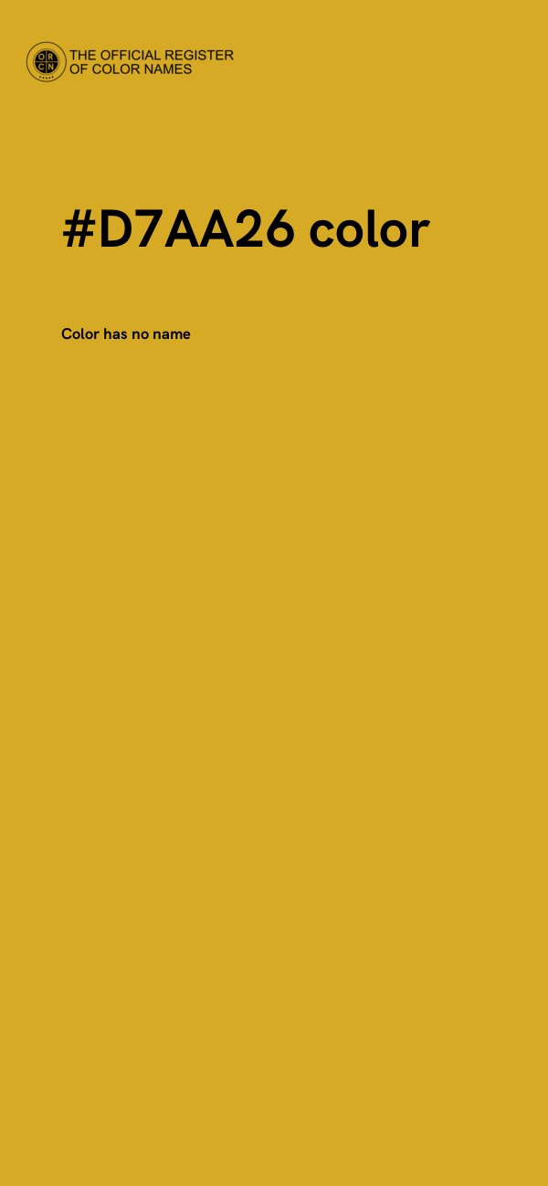 #D7AA26 color image