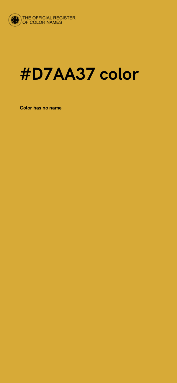 #D7AA37 color image