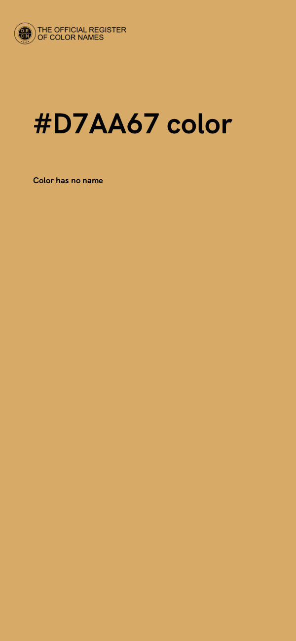 #D7AA67 color image