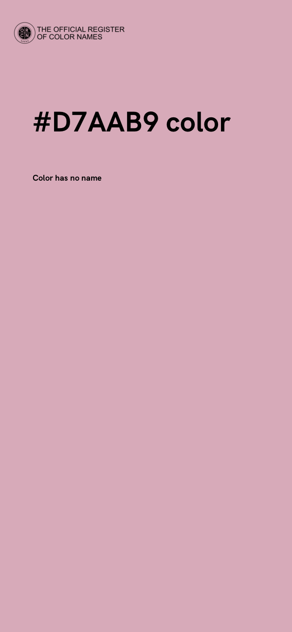 #D7AAB9 color image