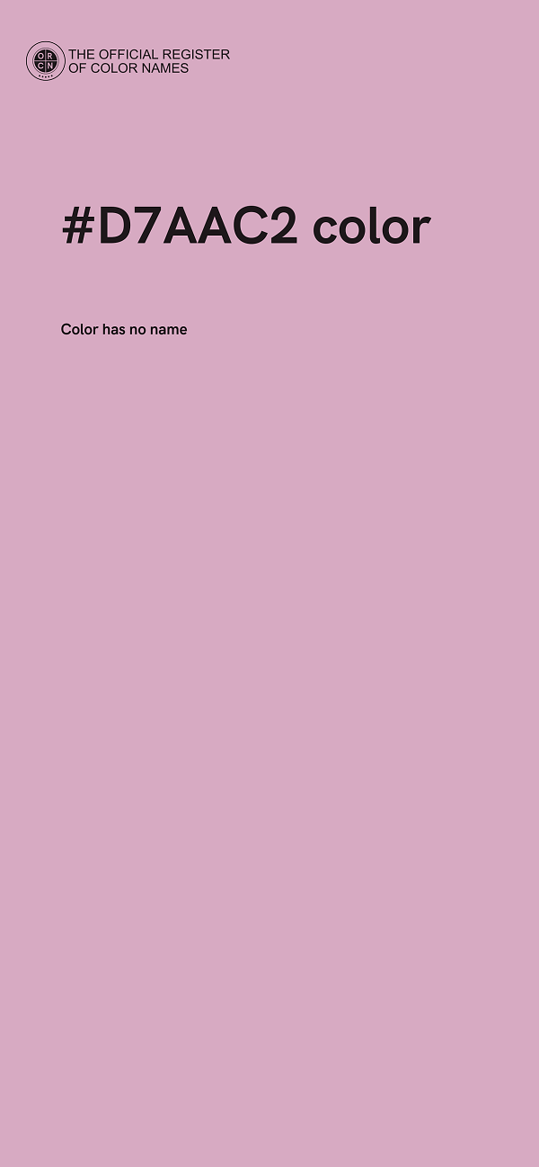 #D7AAC2 color image