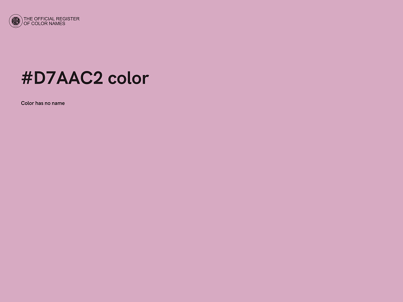 #D7AAC2 color image