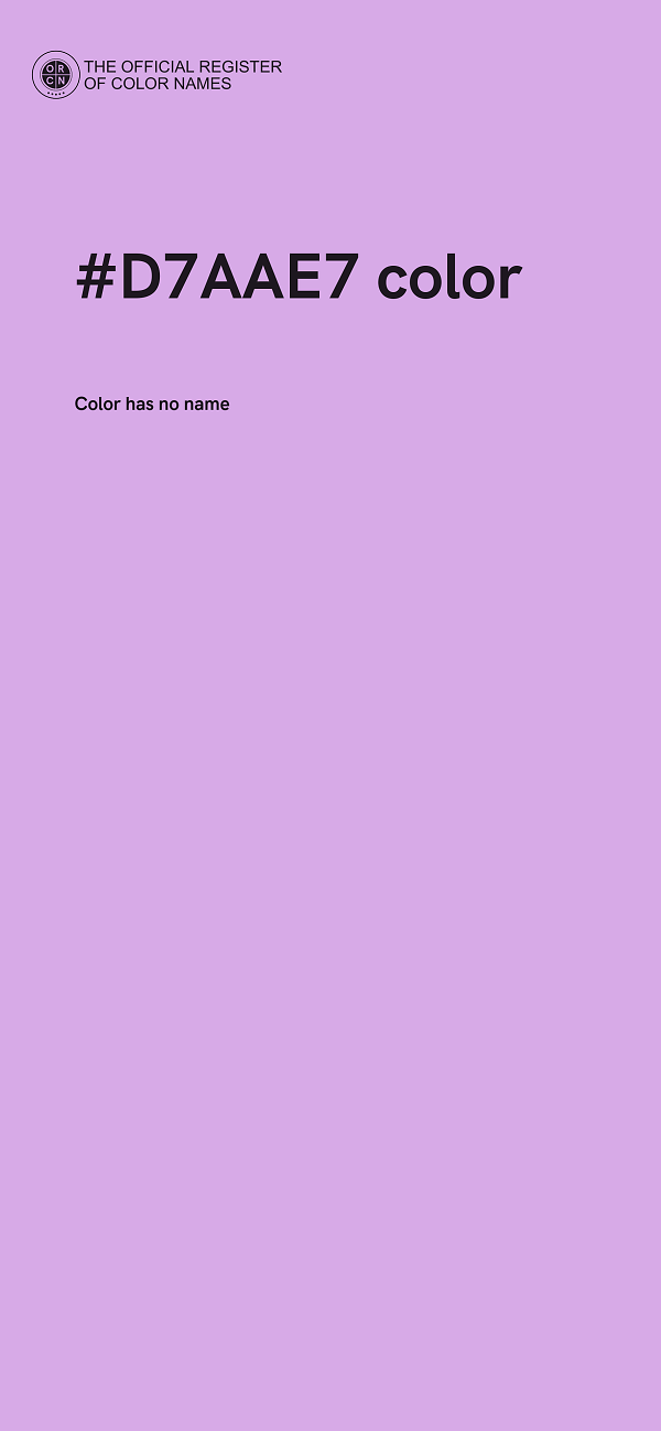 #D7AAE7 color image