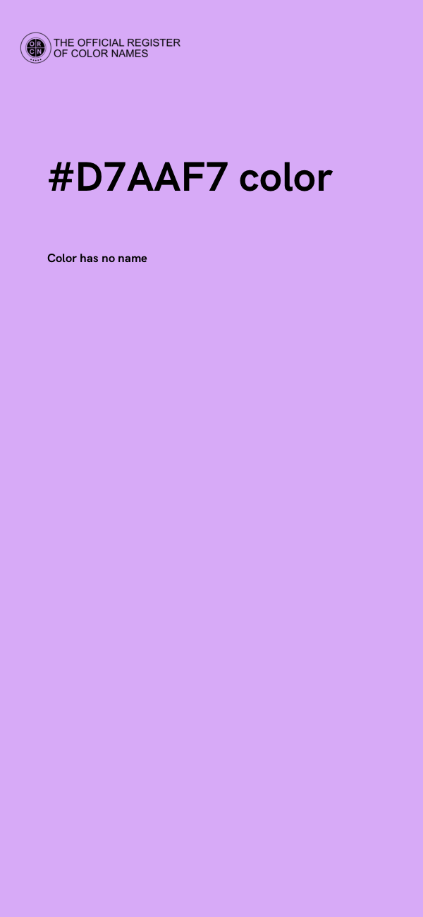 #D7AAF7 color image