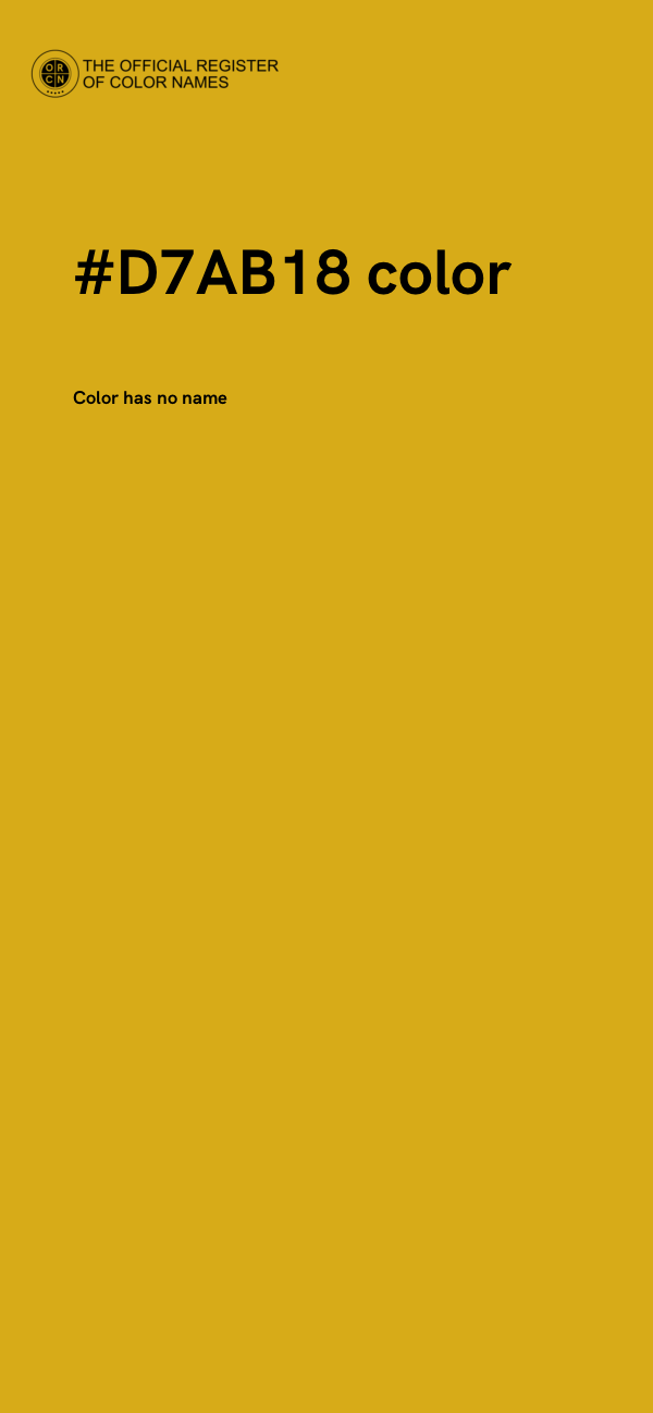 #D7AB18 color image