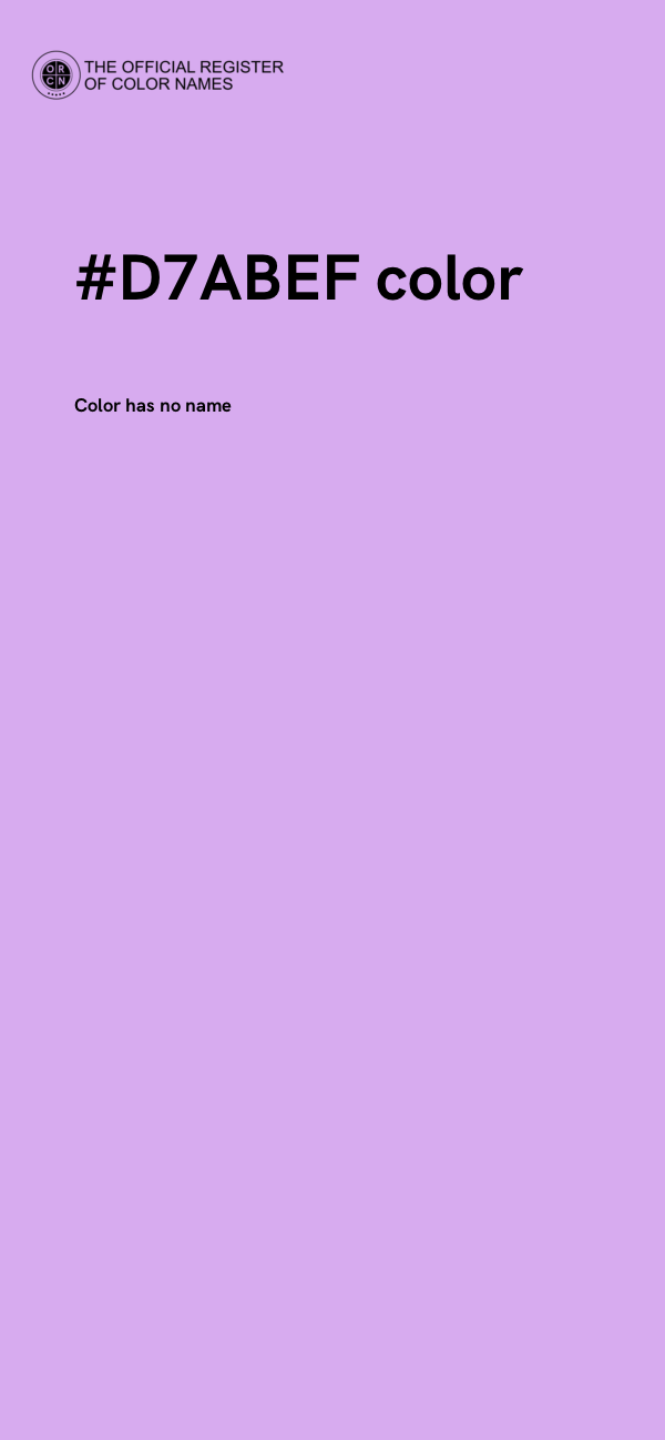 #D7ABEF color image