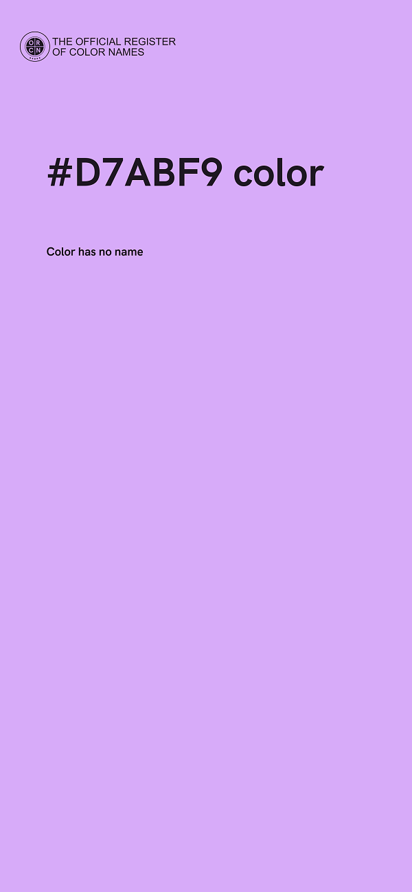 #D7ABF9 color image
