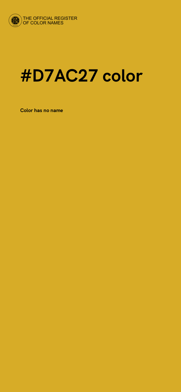 #D7AC27 color image