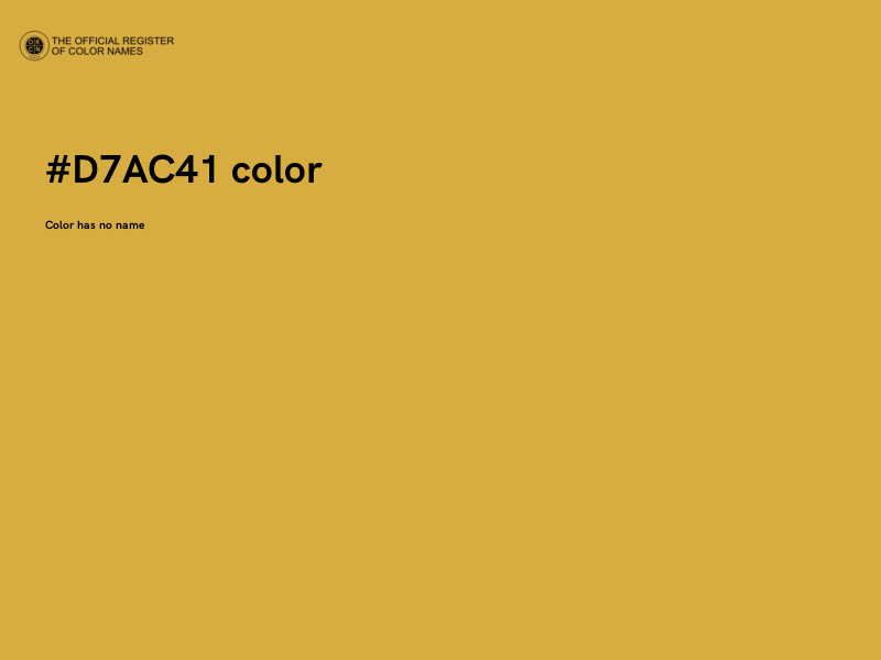 #D7AC41 color image
