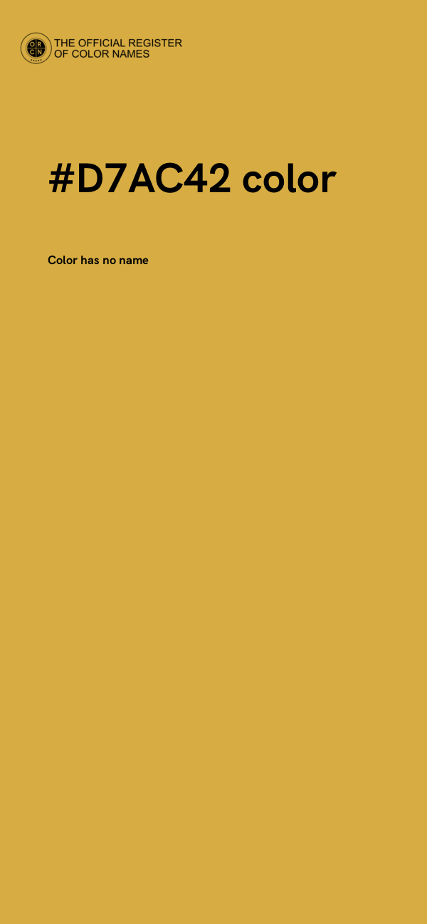 #D7AC42 color image