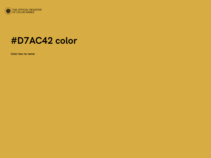 #D7AC42 color image
