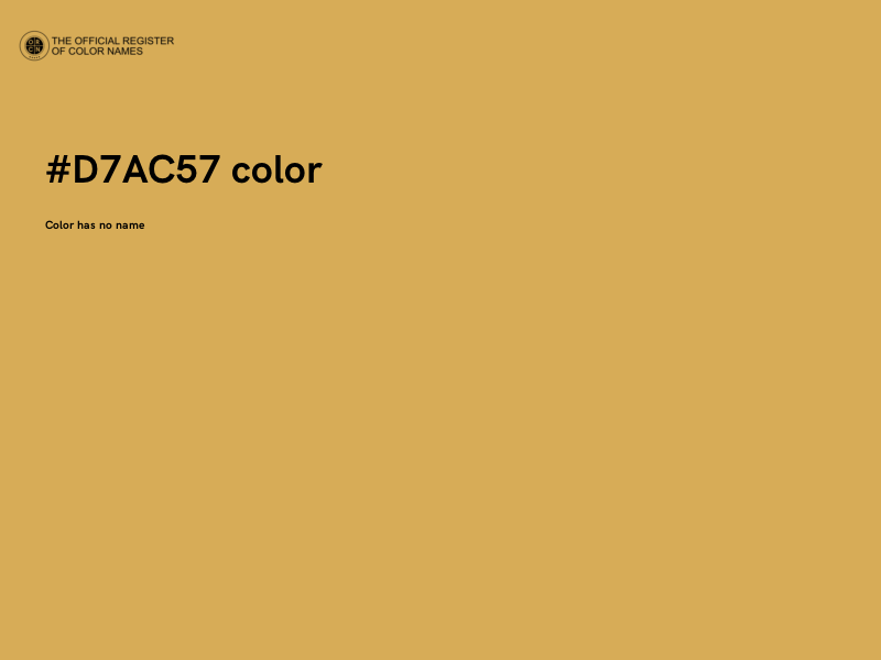#D7AC57 color image