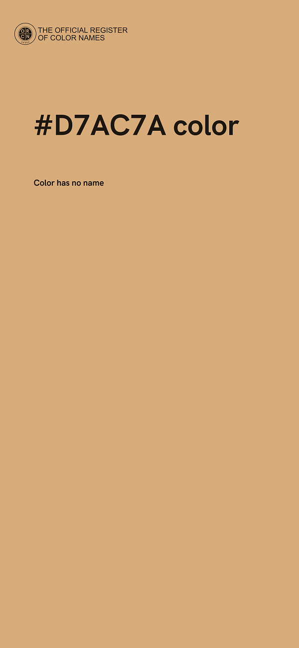 #D7AC7A color image