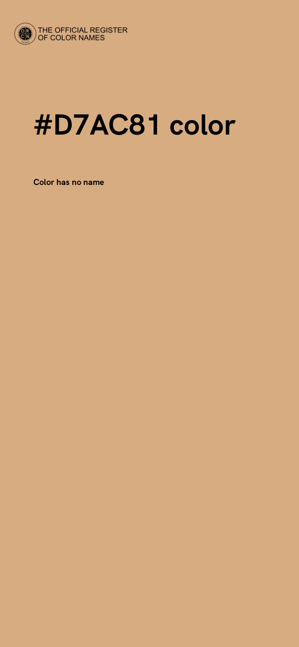 #D7AC81 color image