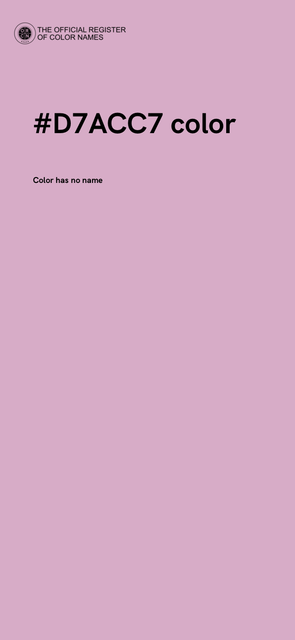 #D7ACC7 color image