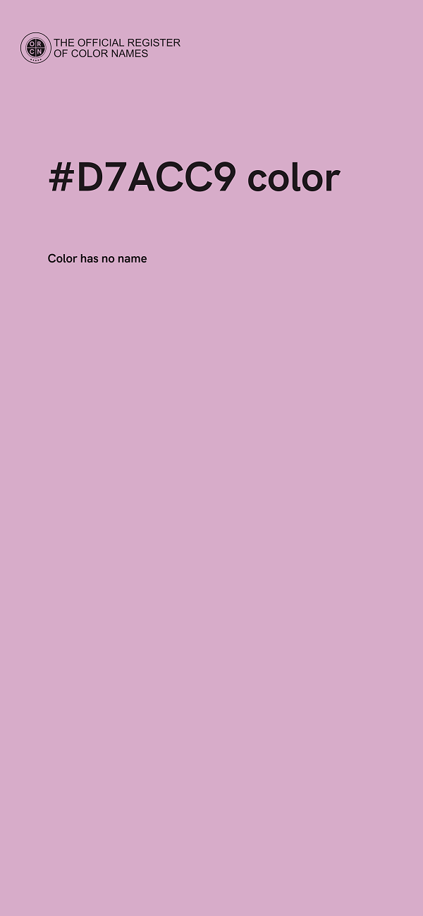 #D7ACC9 color image