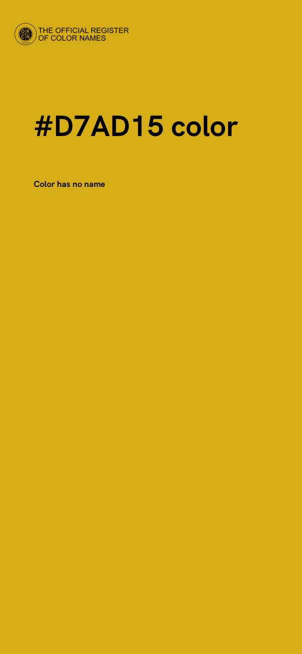 #D7AD15 color image