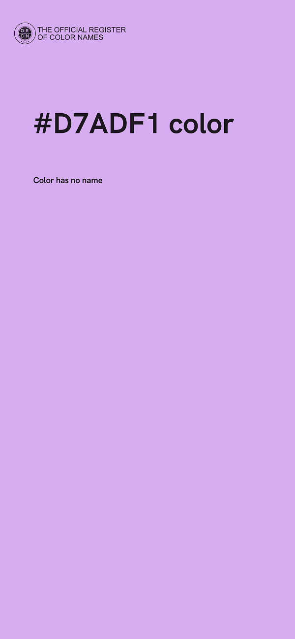 #D7ADF1 color image