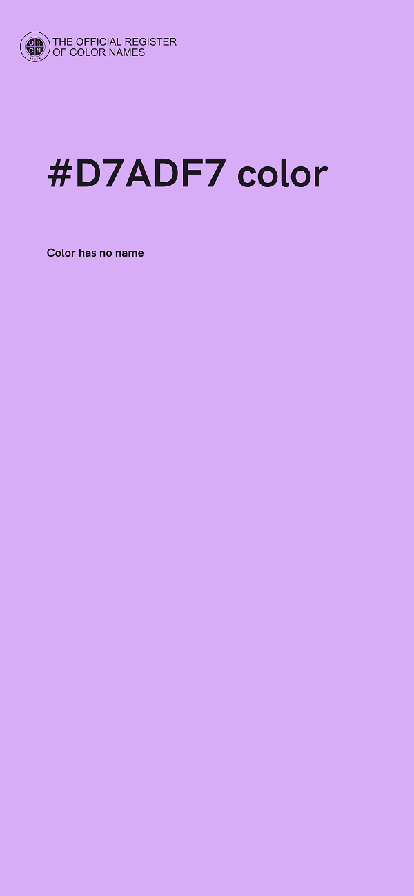 #D7ADF7 color image