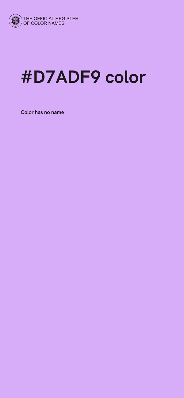#D7ADF9 color image