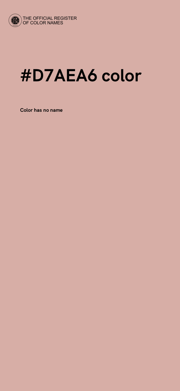 #D7AEA6 color image