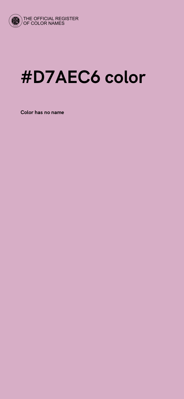 #D7AEC6 color image