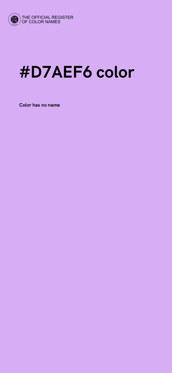 #D7AEF6 color image