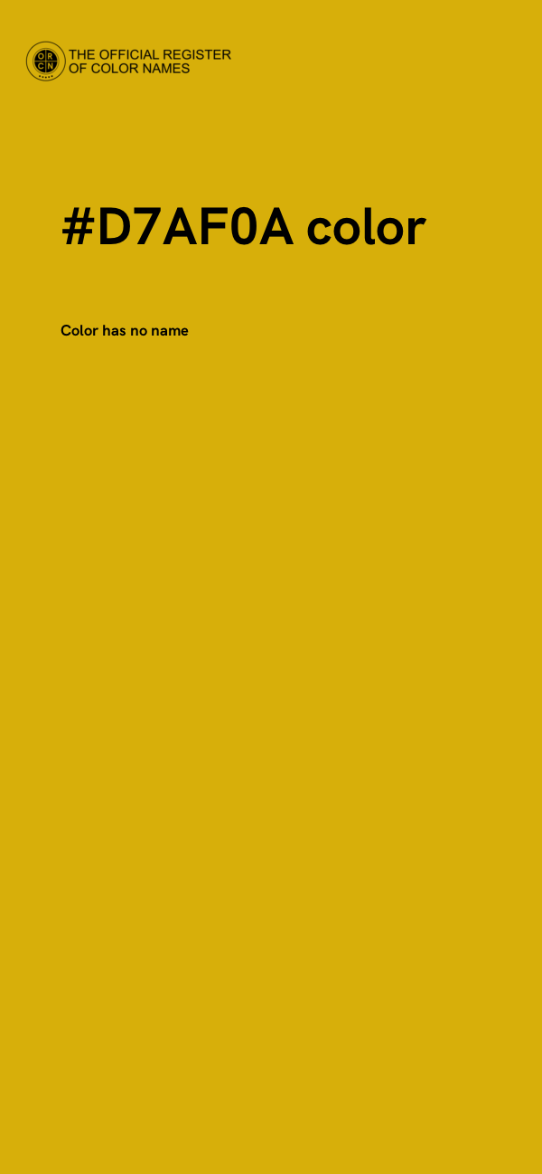 #D7AF0A color image