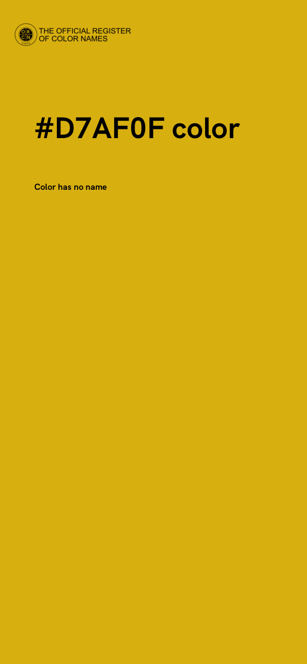 #D7AF0F color image