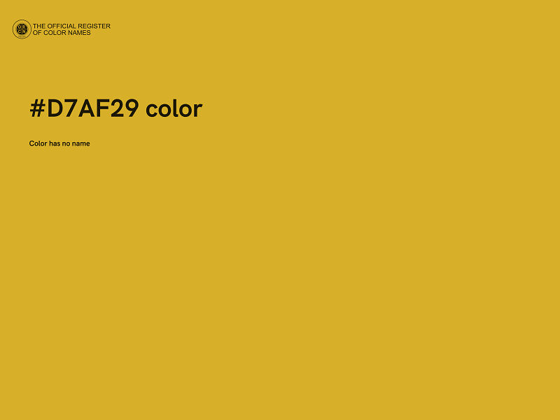 #D7AF29 color image