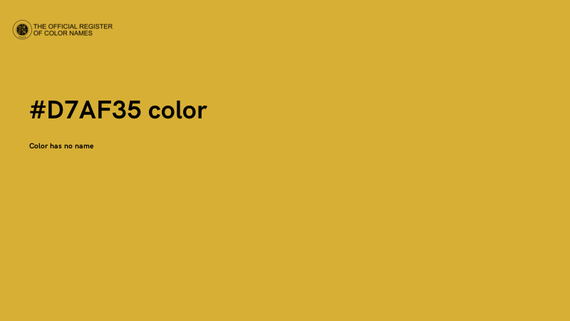 #D7AF35 color image