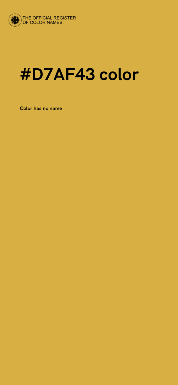 #D7AF43 color image