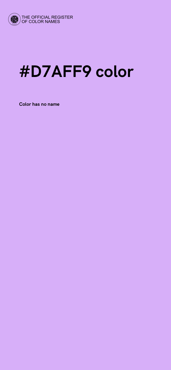 #D7AFF9 color image