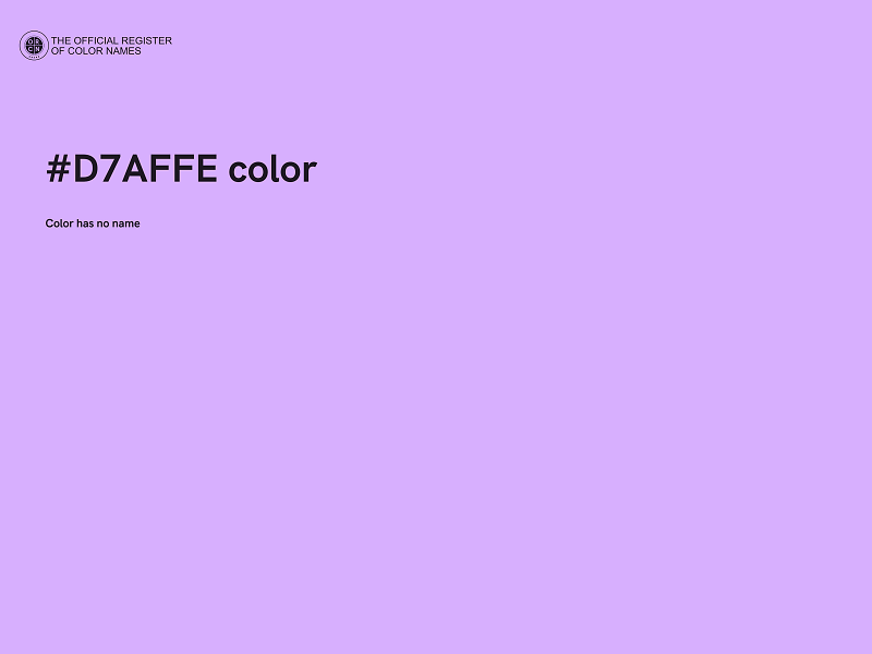 #D7AFFE color image