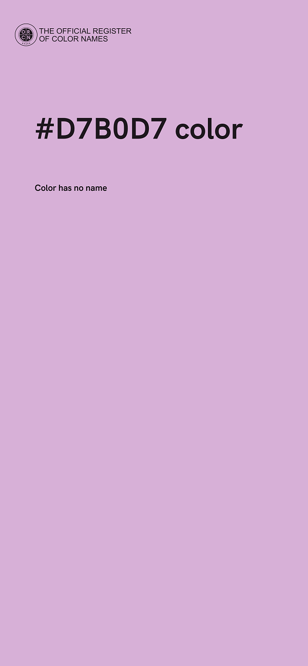 #D7B0D7 color image