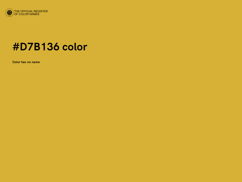 #D7B136 color image