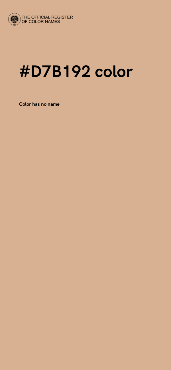 #D7B192 color image