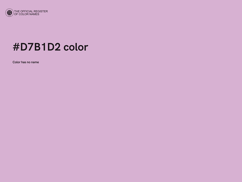 #D7B1D2 color image