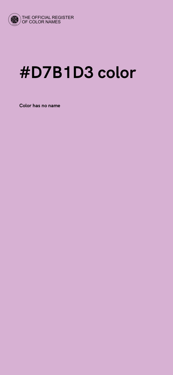 #D7B1D3 color image