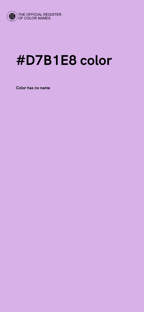 #D7B1E8 color image