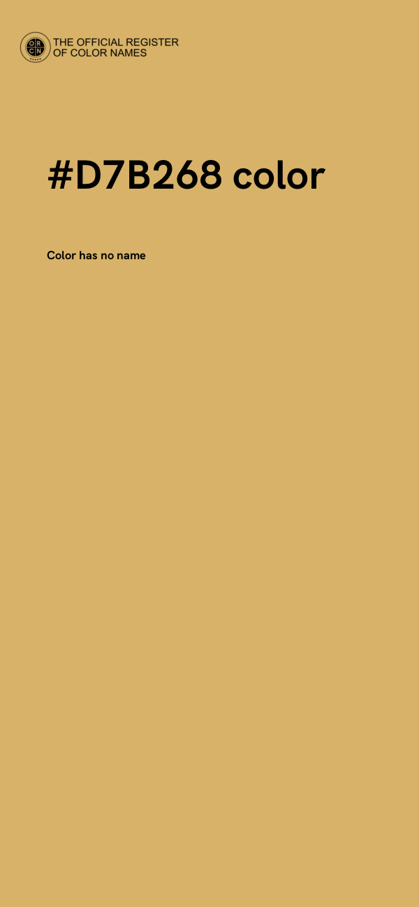 #D7B268 color image