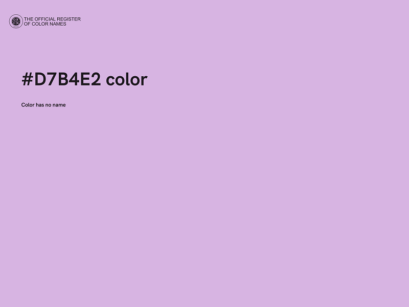 #D7B4E2 color image