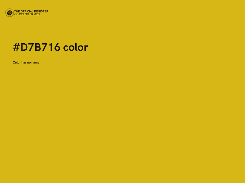#D7B716 color image