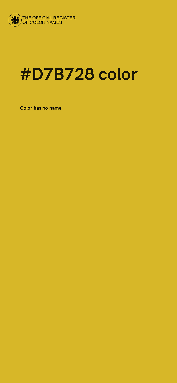 #D7B728 color image