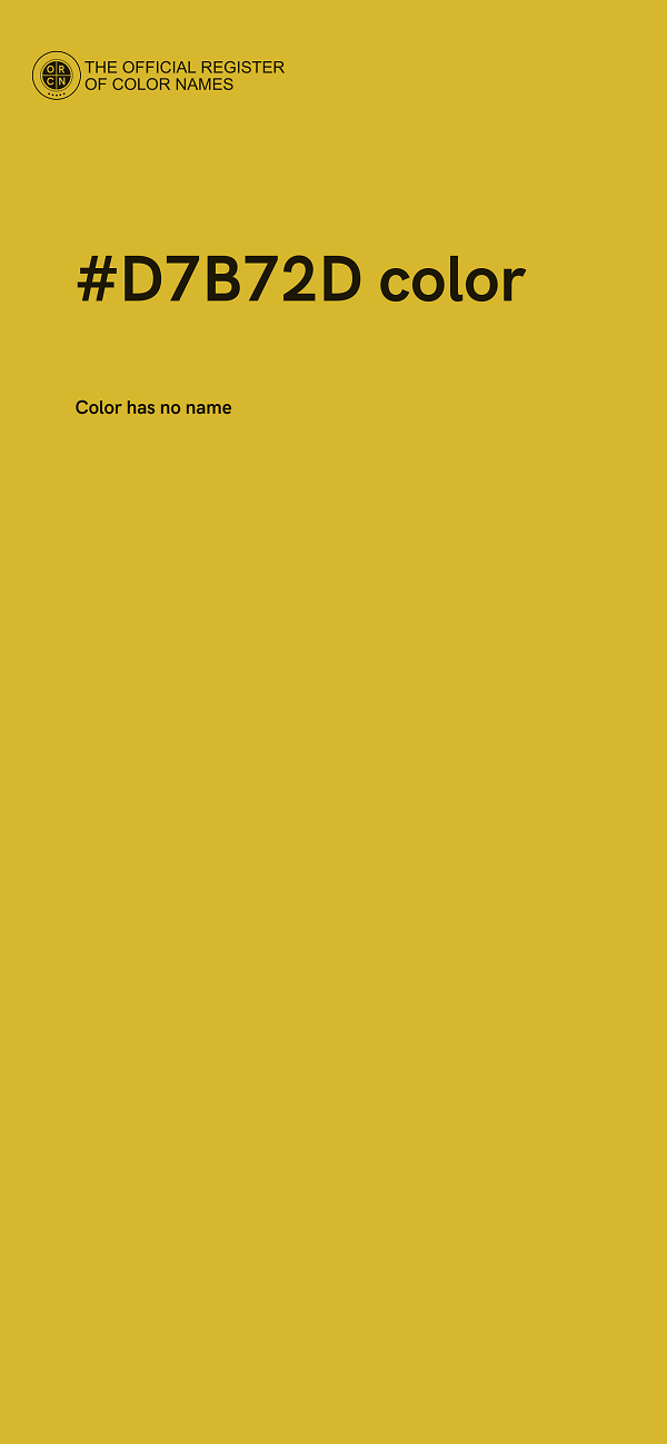 #D7B72D color image