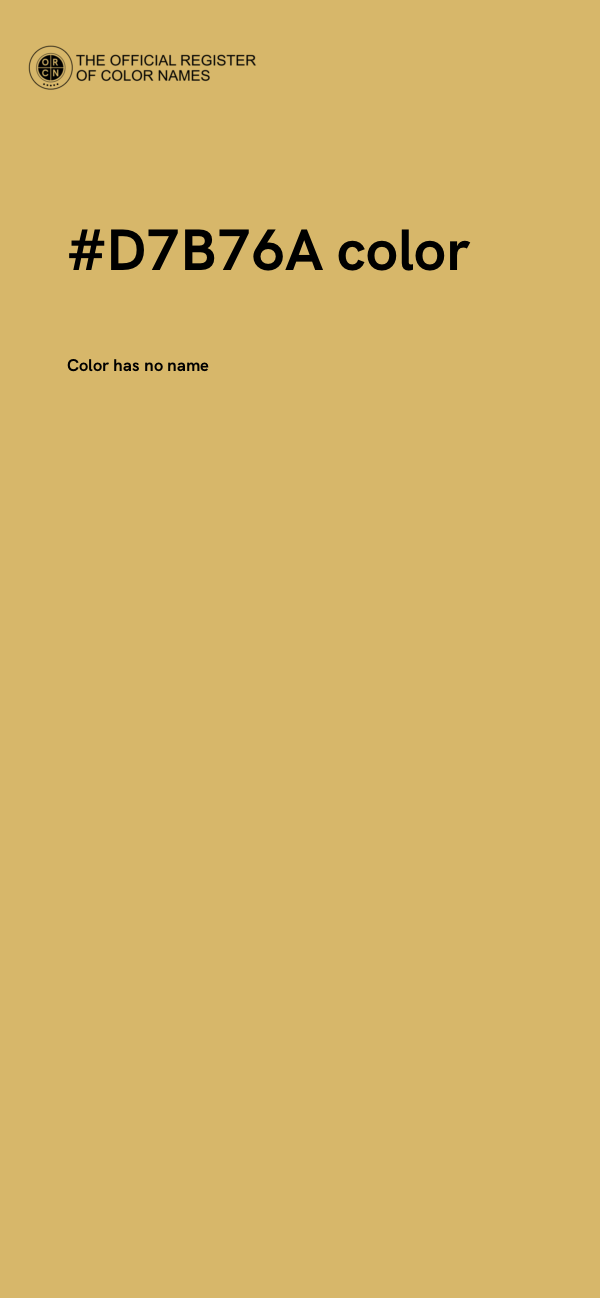 #D7B76A color image