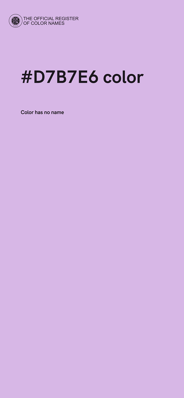 #D7B7E6 color image